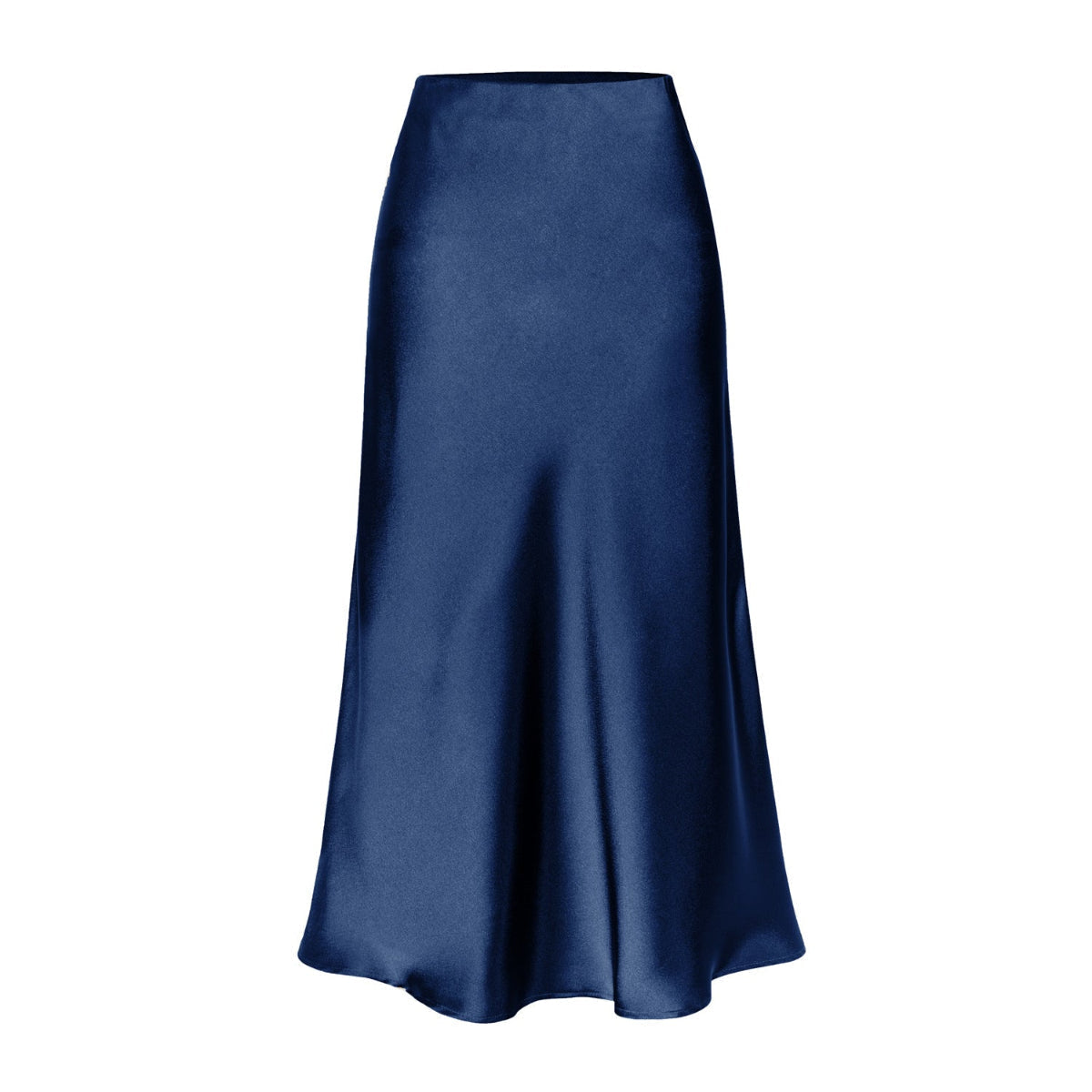 Women's Midi Skirt, Bias Cut High Waist Flared Silhouette