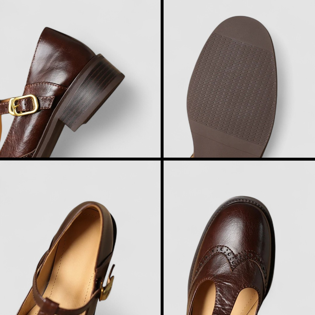 MARGOT | PERFORATED T-STRAP SHOES