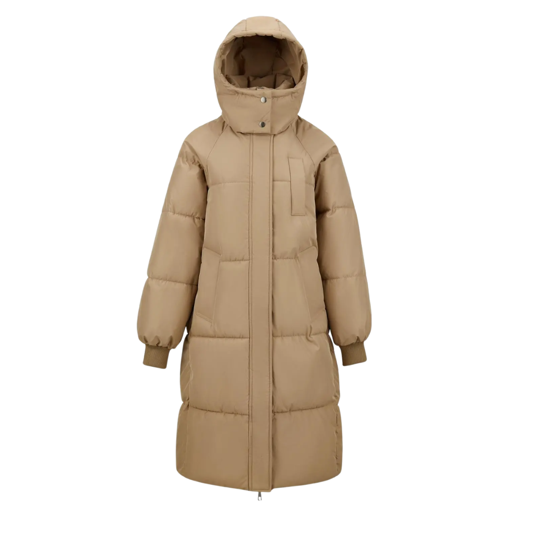 Women's Long Puffer Jacket, Oversized Hooded Longline