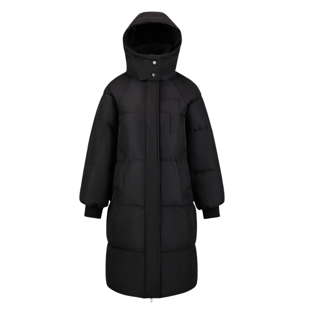 Women's Long Puffer Jacket, Oversized Hooded Longline