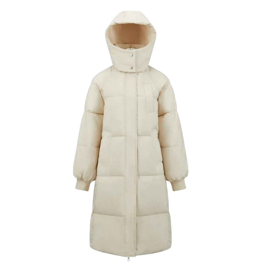 Women's Long Puffer Jacket, Oversized Hooded Longline