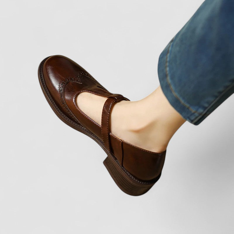 MARGOT | PERFORATED T-STRAP SHOES