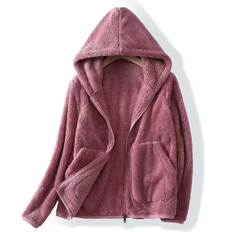 The Valentina Coral Fleece Hoodie