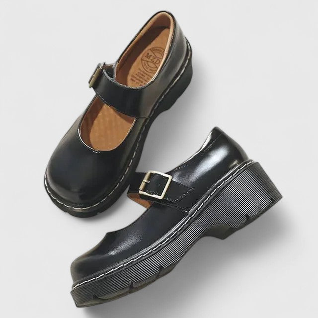 AVELINE | LEATHER PLATFORM MARY JANES