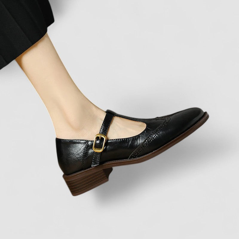 MARGOT | PERFORATED T-STRAP SHOES