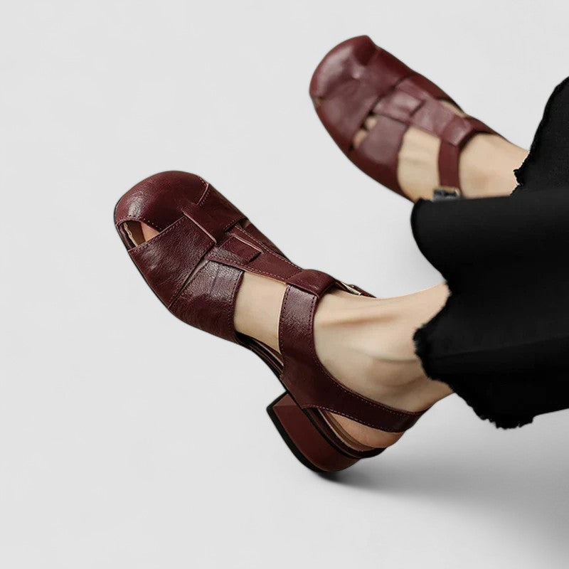 SANDRINE | CUTOUT MARY JANE HEELS