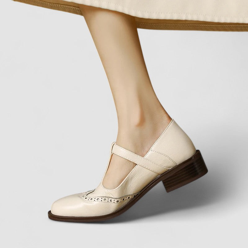 MARGOT | PERFORATED T-STRAP SHOES