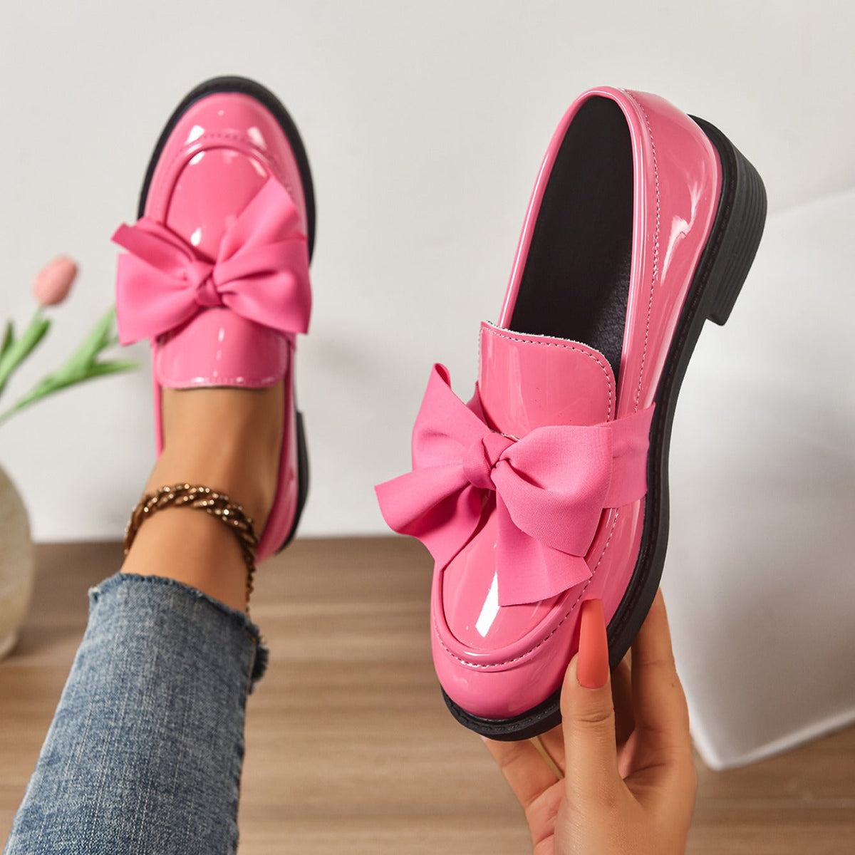 Veronica | Bow Loafers