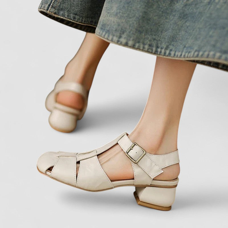 SANDRINE | CUTOUT MARY JANE HEELS