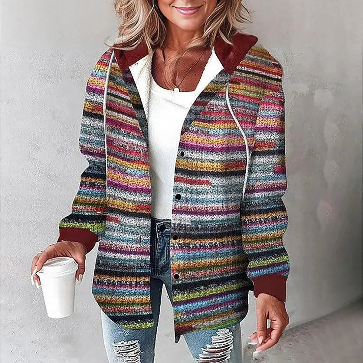 Marceline - Lined Hooded Overshirt