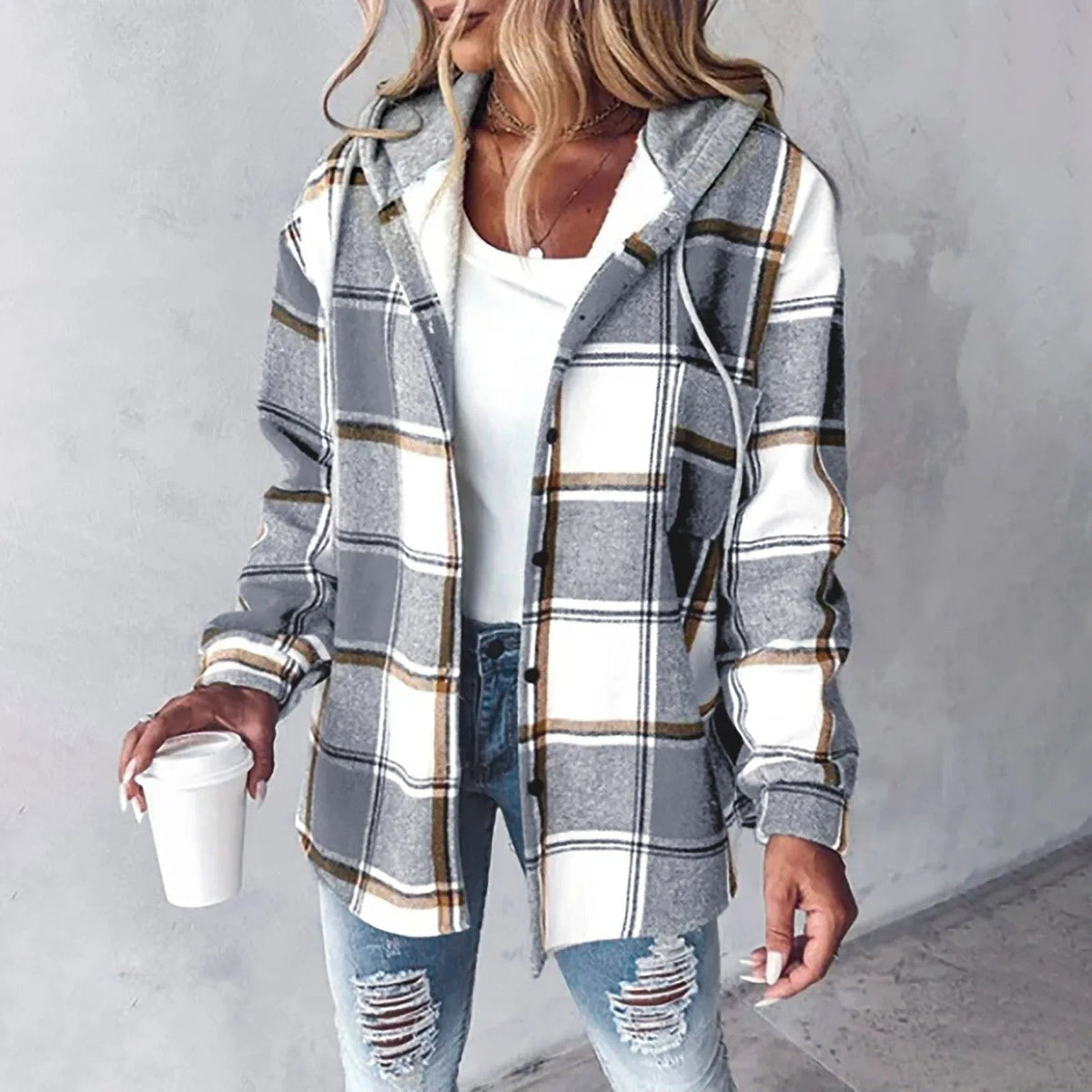 Marceline - Lined Hooded Overshirt