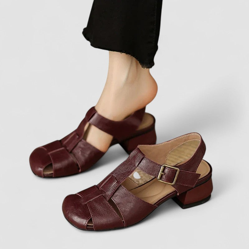 SANDRINE | CUTOUT MARY JANE HEELS