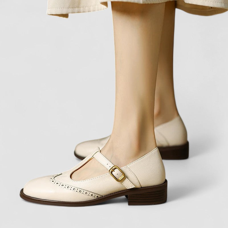 MARGOT | PERFORATED T-STRAP SHOES