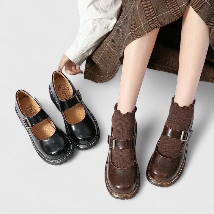 AVELINE | LEATHER PLATFORM MARY JANES