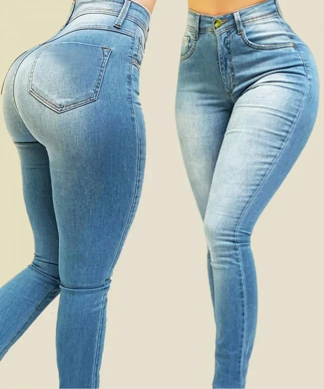 Women's Skinny Jeans, High-Rise Slim Leg Acid Wash