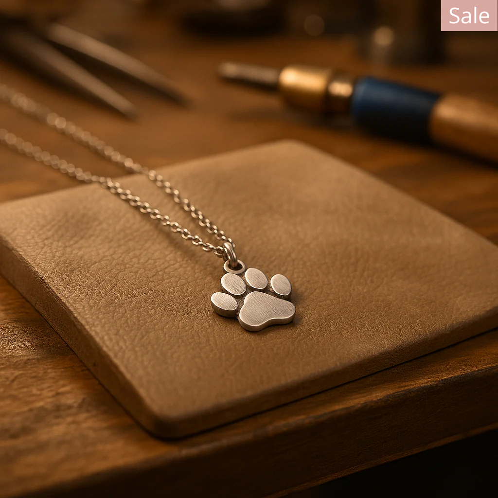 Elegant Silver Paw Necklace – Stainless Steel