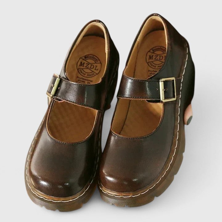 AVELINE | LEATHER PLATFORM MARY JANES