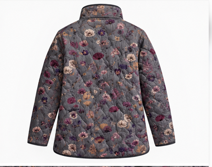 Niva | Vintage Floral Print Quilted Jacket