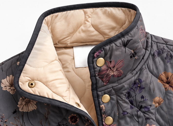 Niva | Vintage Floral Print Quilted Jacket