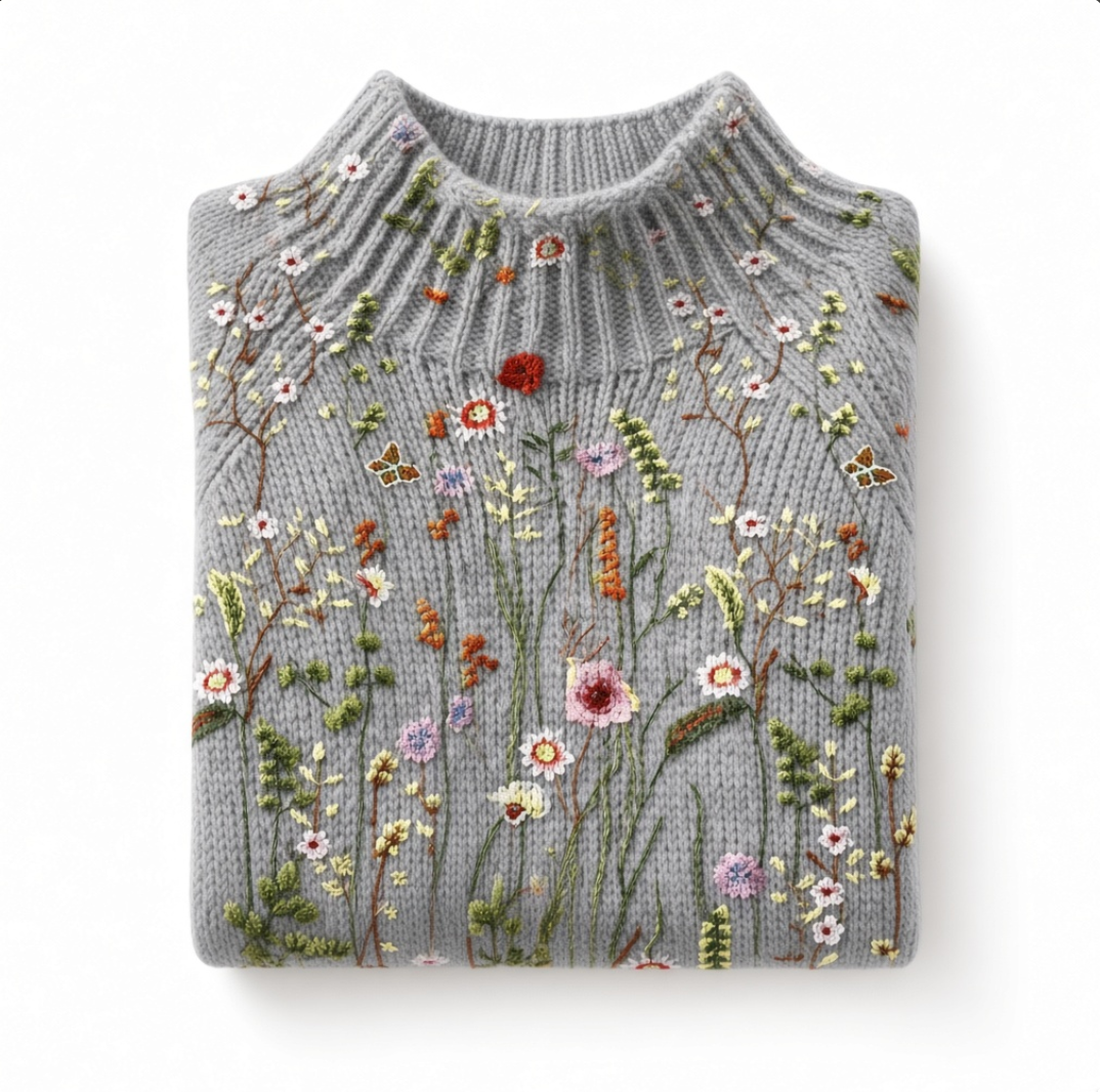 Abigail | Classic Vintage Floral Sweater