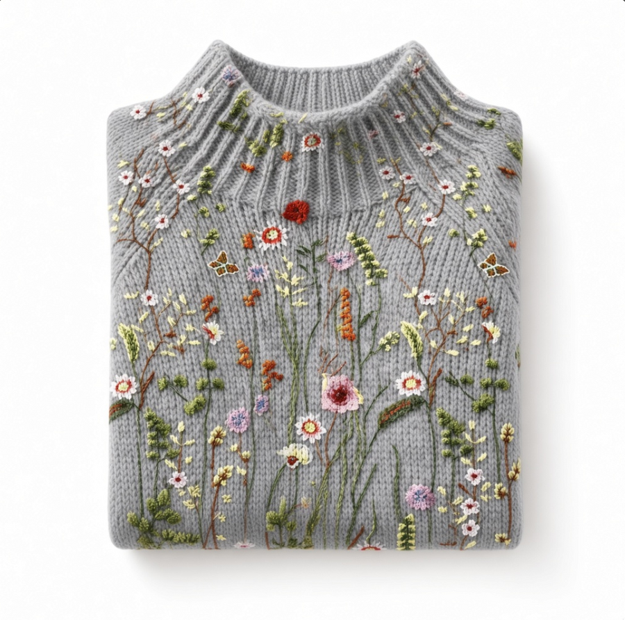Abigail vintage floral sweater – view 2