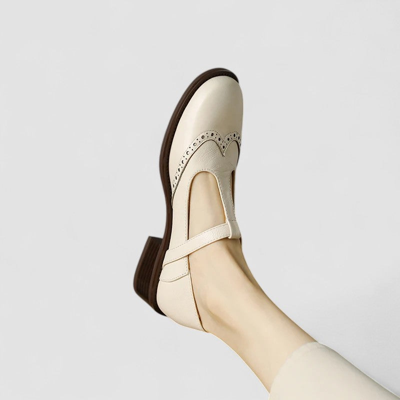 MARGOT | PERFORATED T-STRAP SHOES