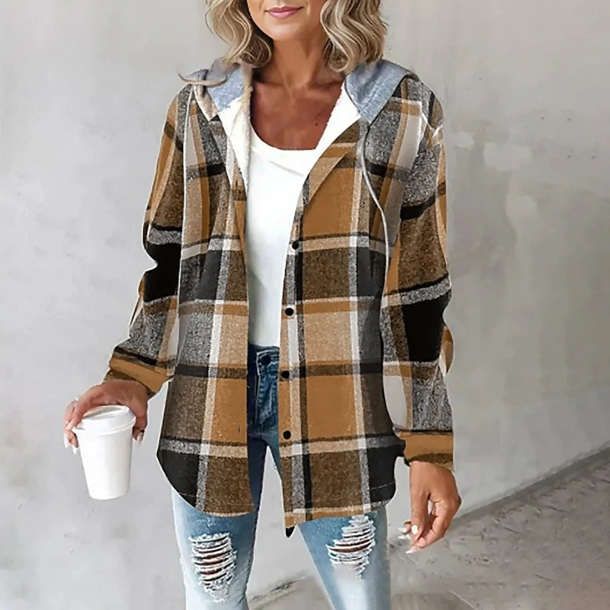 Marceline - Lined Hooded Overshirt