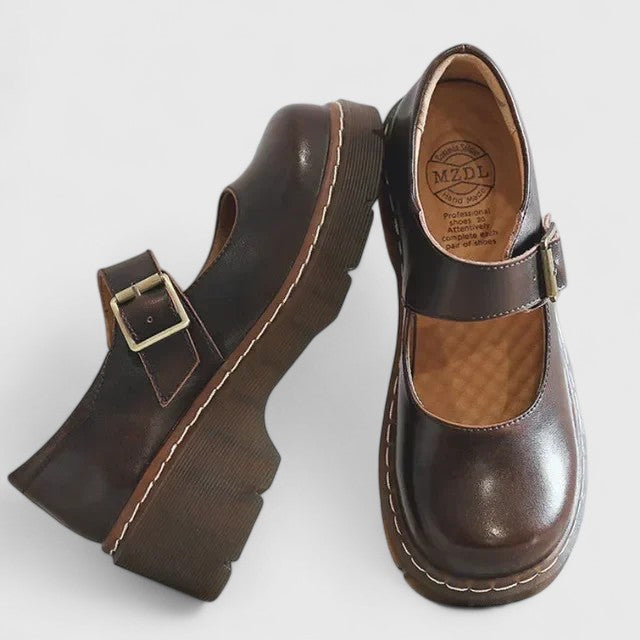 AVELINE | LEATHER PLATFORM MARY JANES