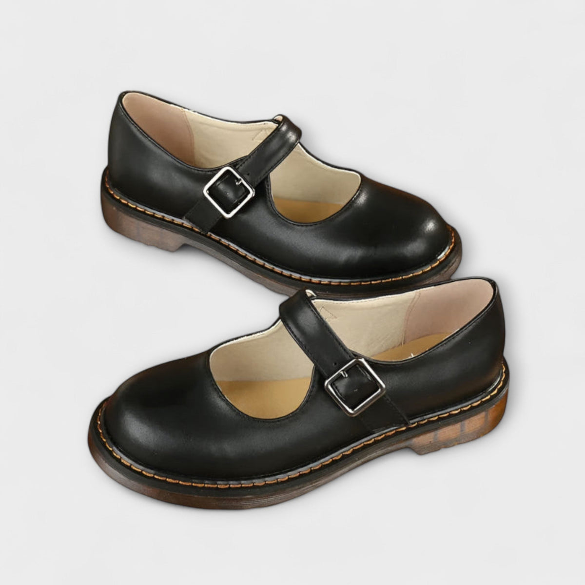 CLAIRE | CONTRAST STITCH BUCKLE MARY JANES