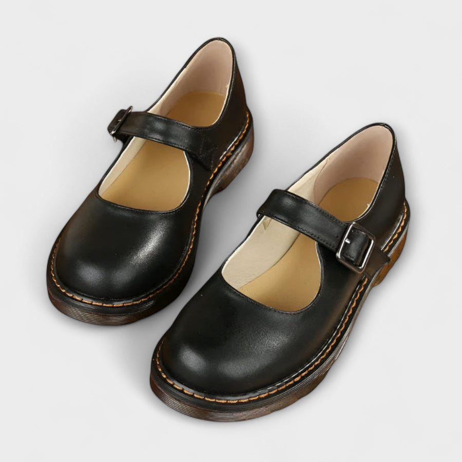 CLAIRE | CONTRAST STITCH BUCKLE MARY JANES