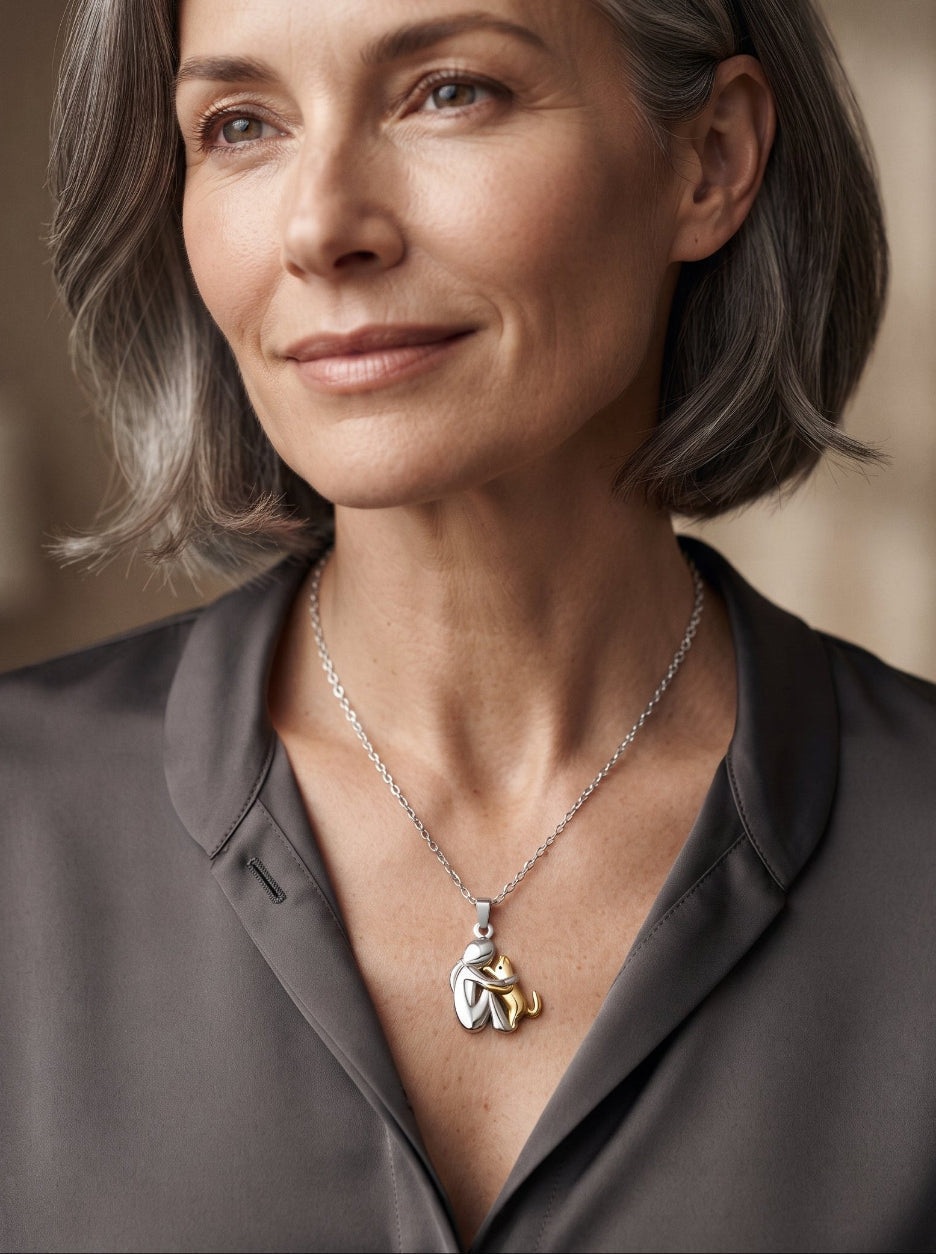 Eternal Embrace | Pet Silhouette Necklace
