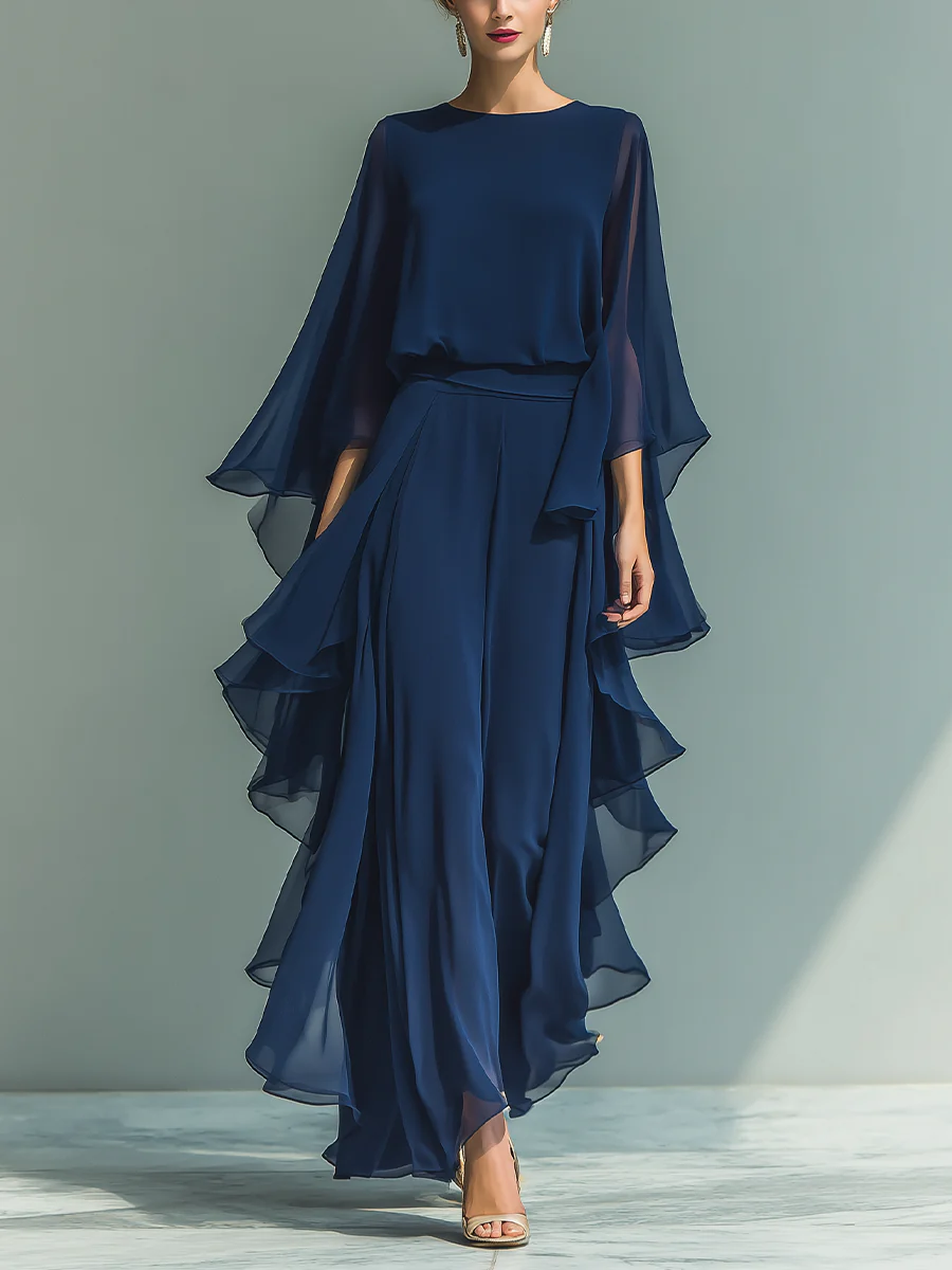 Aurelia | Elegant Flowing Evening Jumpsuit