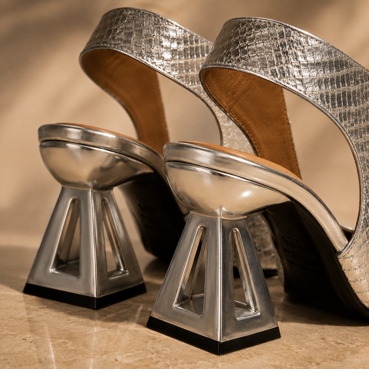 Vittoria Metallic Textured Booties