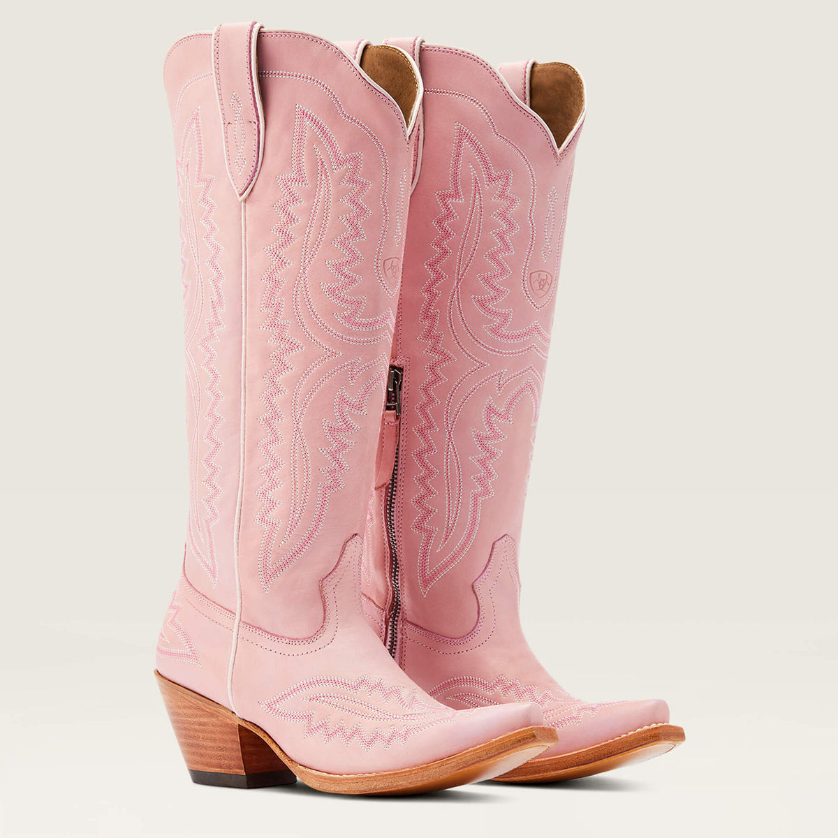 Women's Embroidered Cowboy Boots, Pointed Toe Low Heel