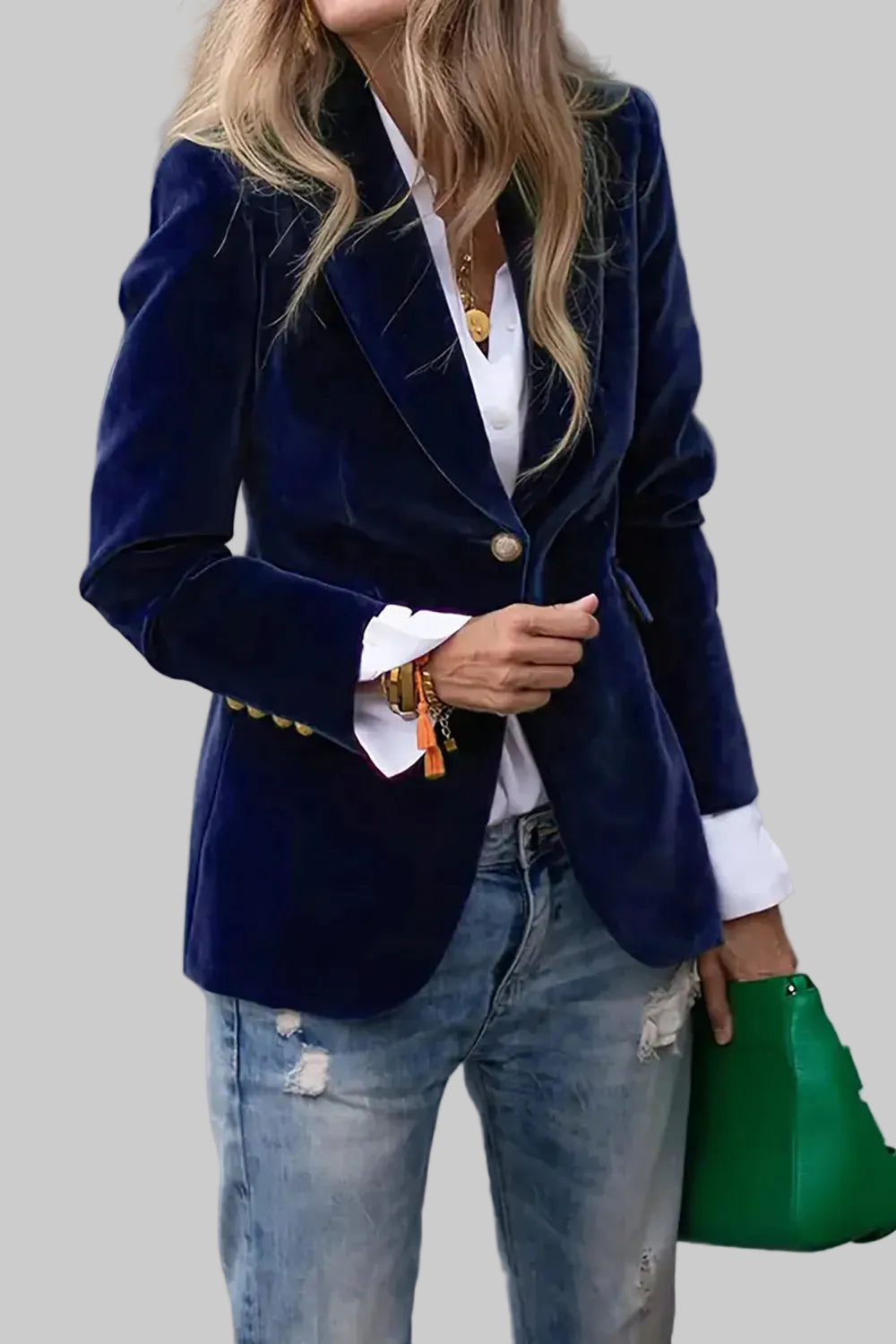 Reese | One-Button Lapel Collar Blazer