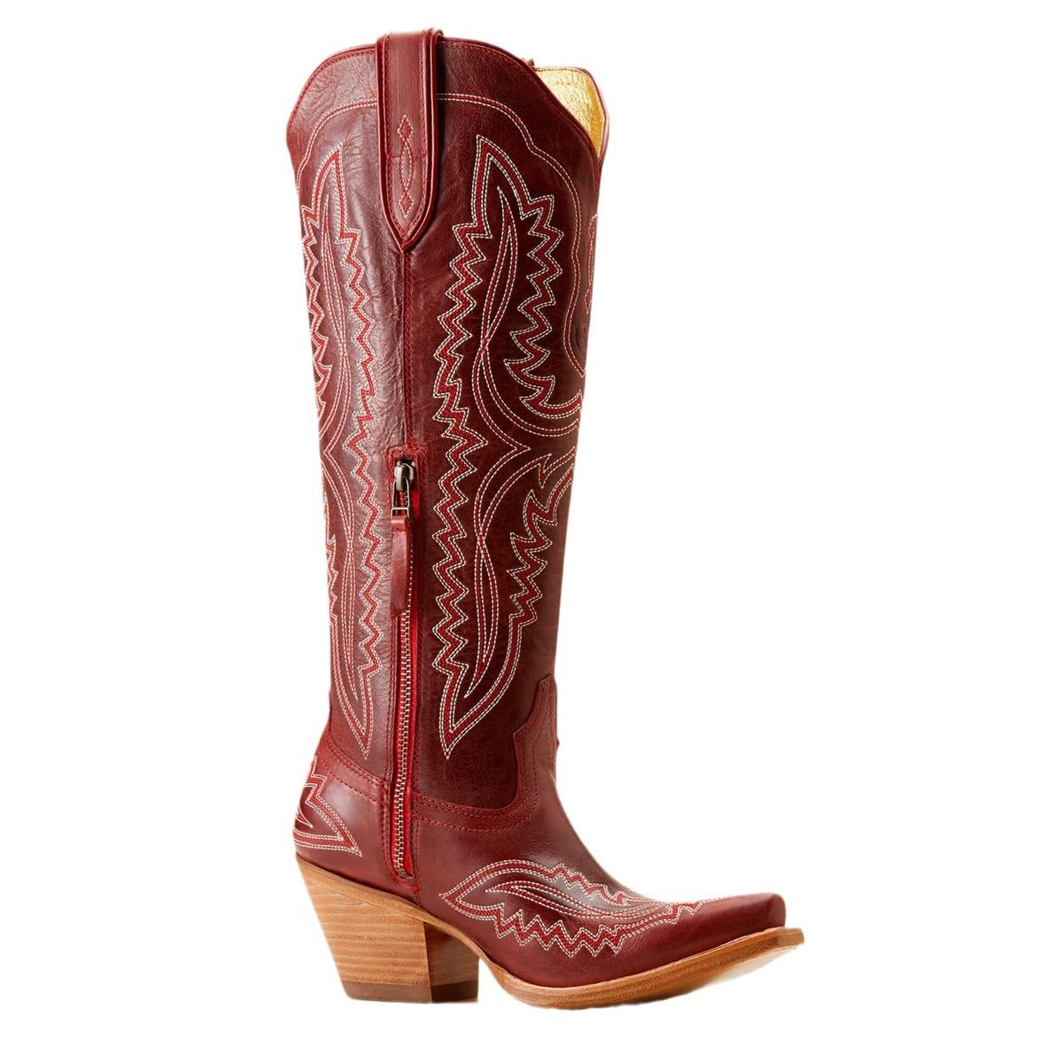 Women's Embroidered Cowboy Boots, Pointed Toe Low Heel