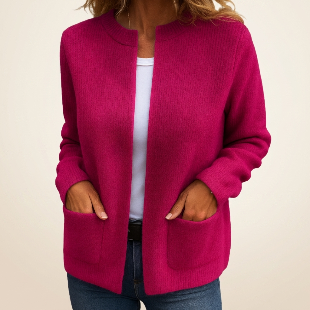 Diane - Soft Zip-Front Knit Cardigan