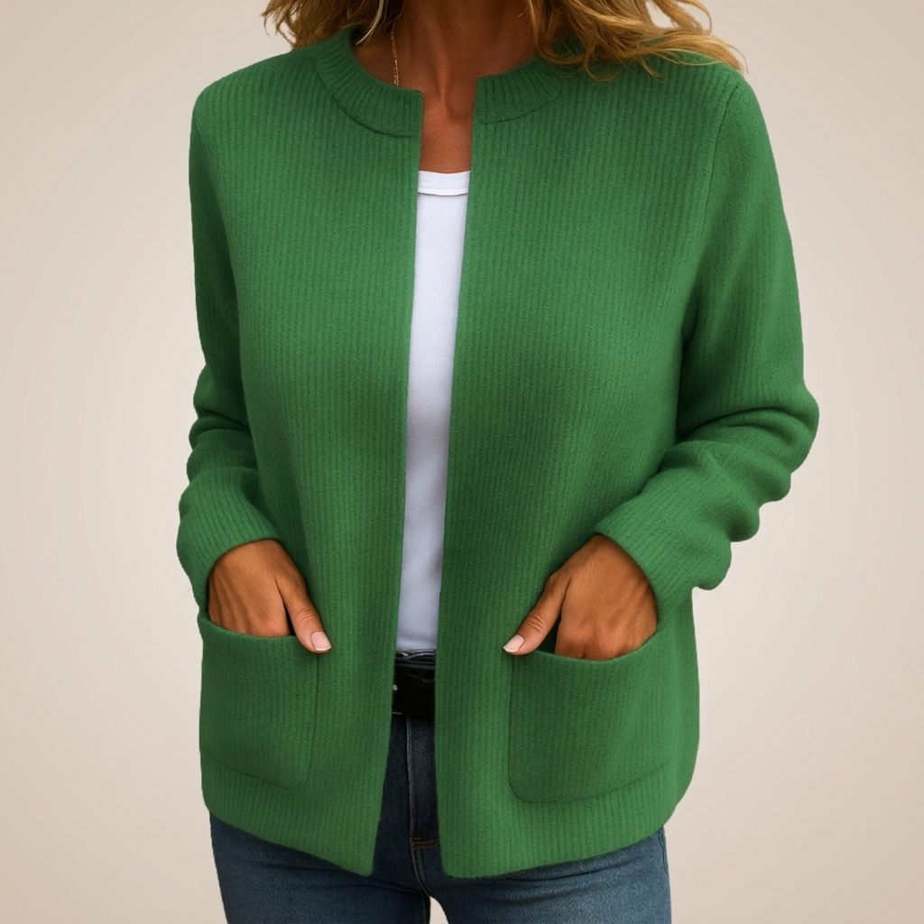 Diane - Soft Zip-Front Knit Cardigan