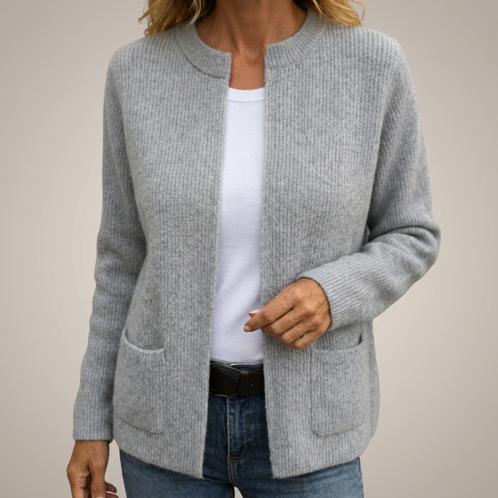 Diane - Soft Zip-Front Knit Cardigan