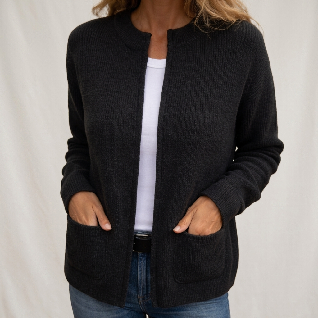 Diane - Soft Zip-Front Knit Cardigan