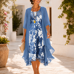 Olivia breezy two-layer floral dress – view 2