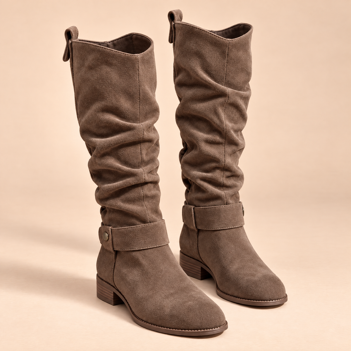 Cavelle Buckle Suede Boots