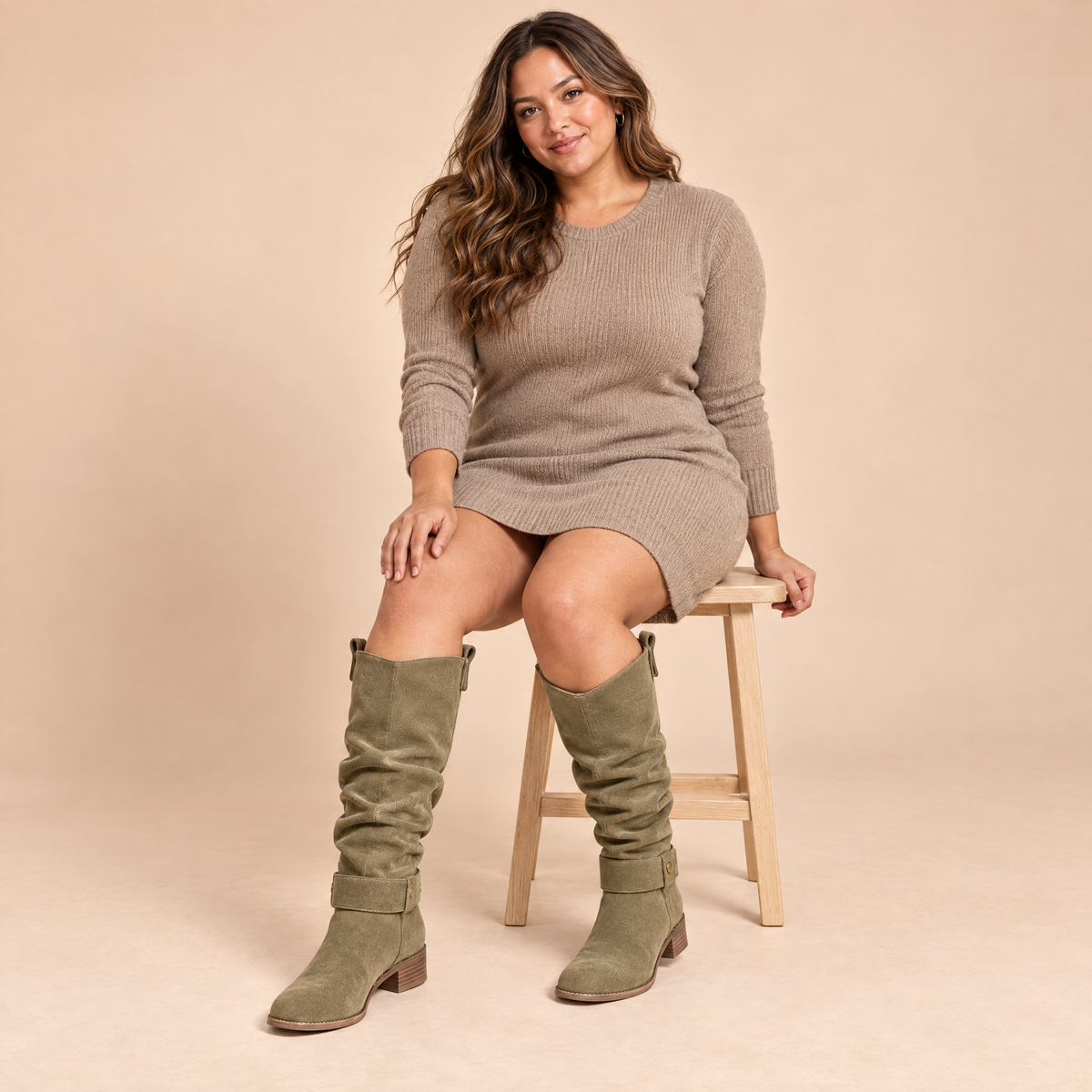 Cavelle Buckle Suede Boots