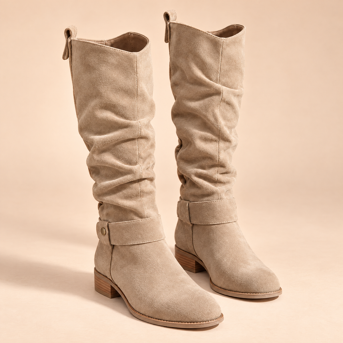 Cavelle Buckle Suede Boots