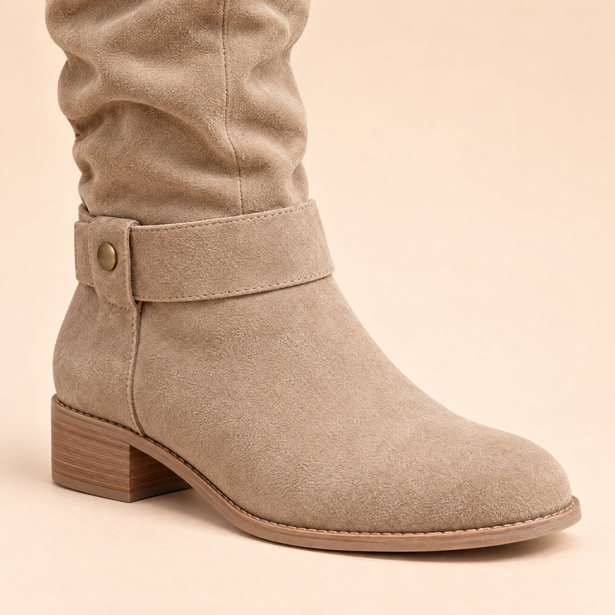 Cavelle Buckle Suede Boots