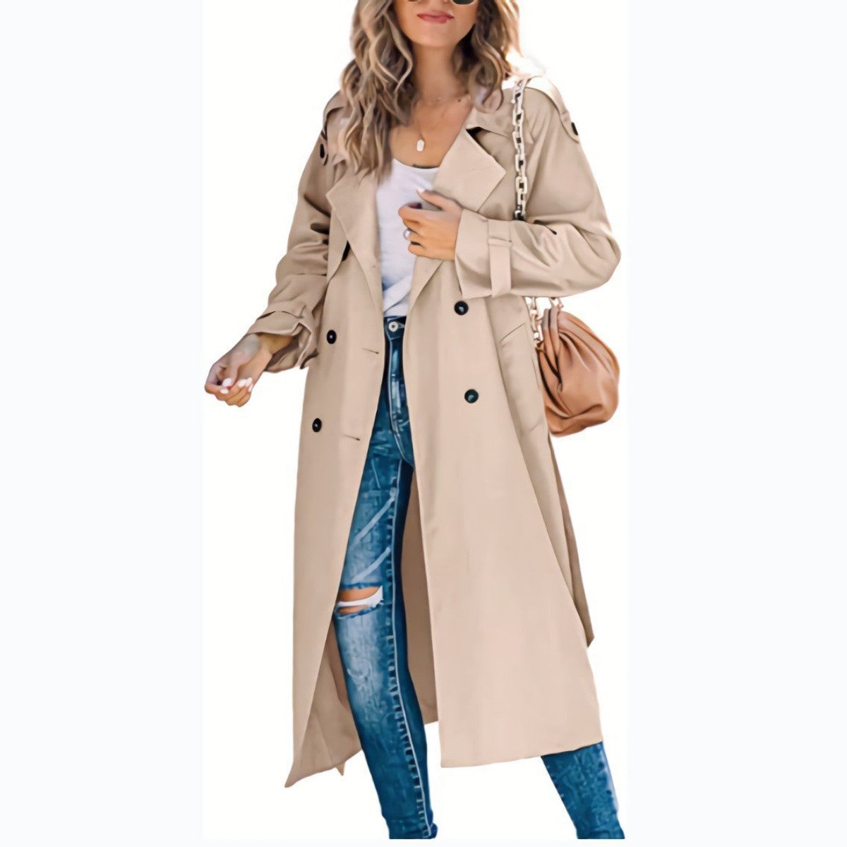 Juliet | Double-Breasted Belted Longline Trench Coat