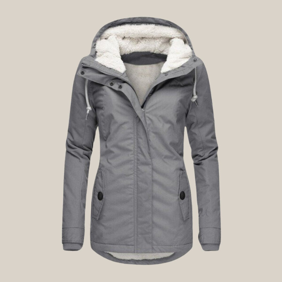 Harper | Women's Sherpa-Lined Hooded Quilted Jacket Fleece Winter Coat